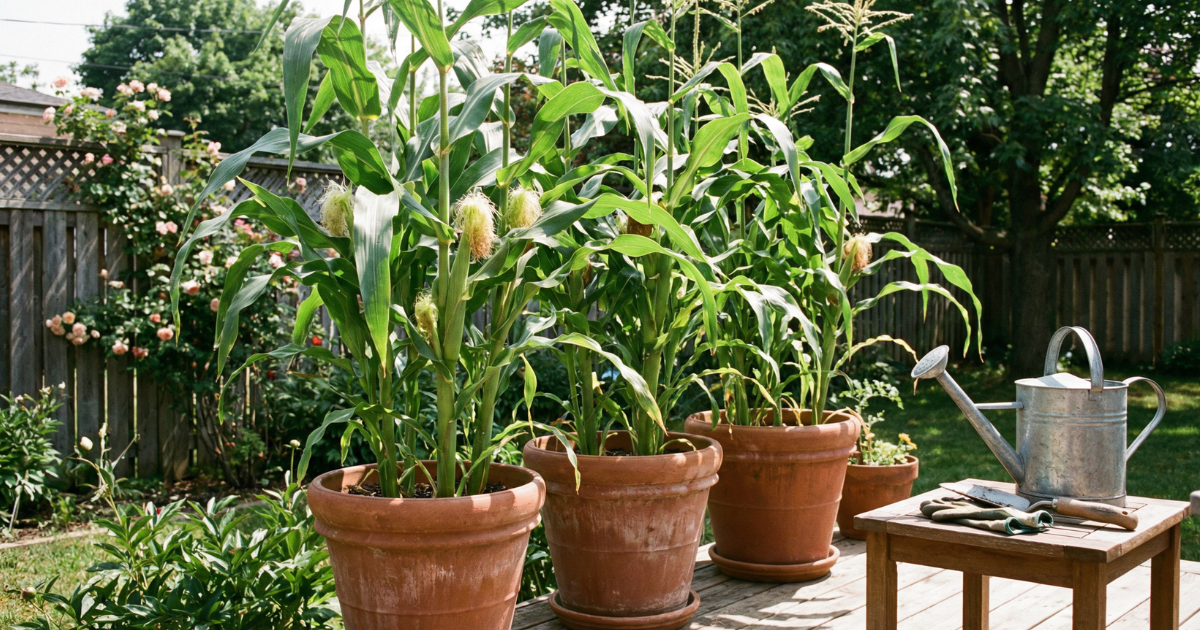 can you grow corn in a container