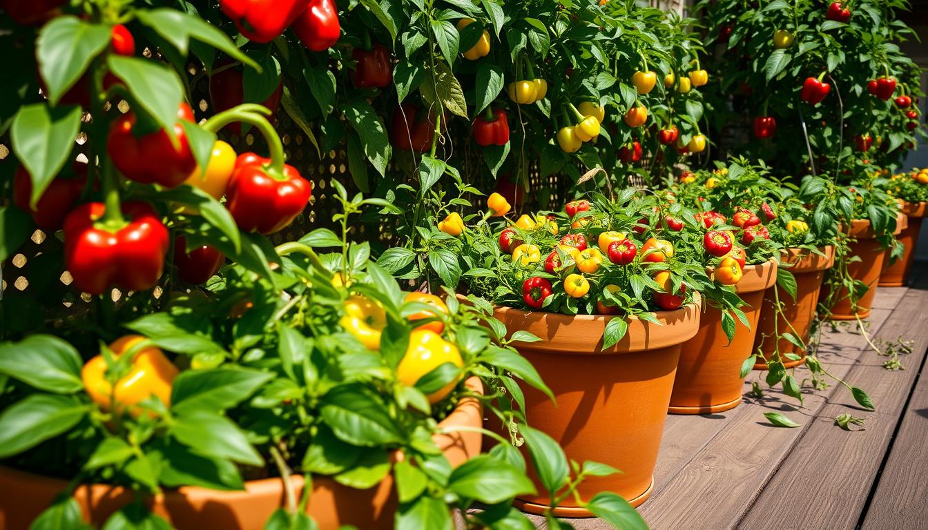 growing peppers in pots