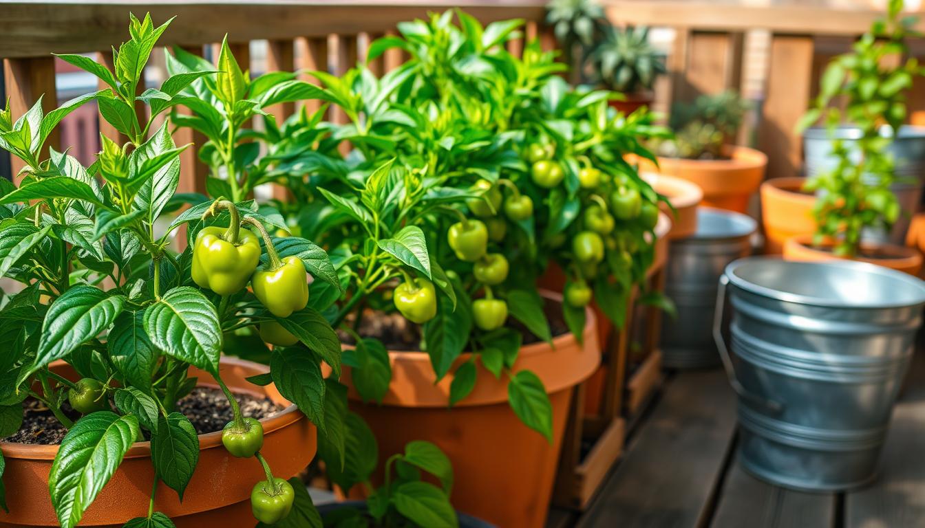 planting peppers in pots