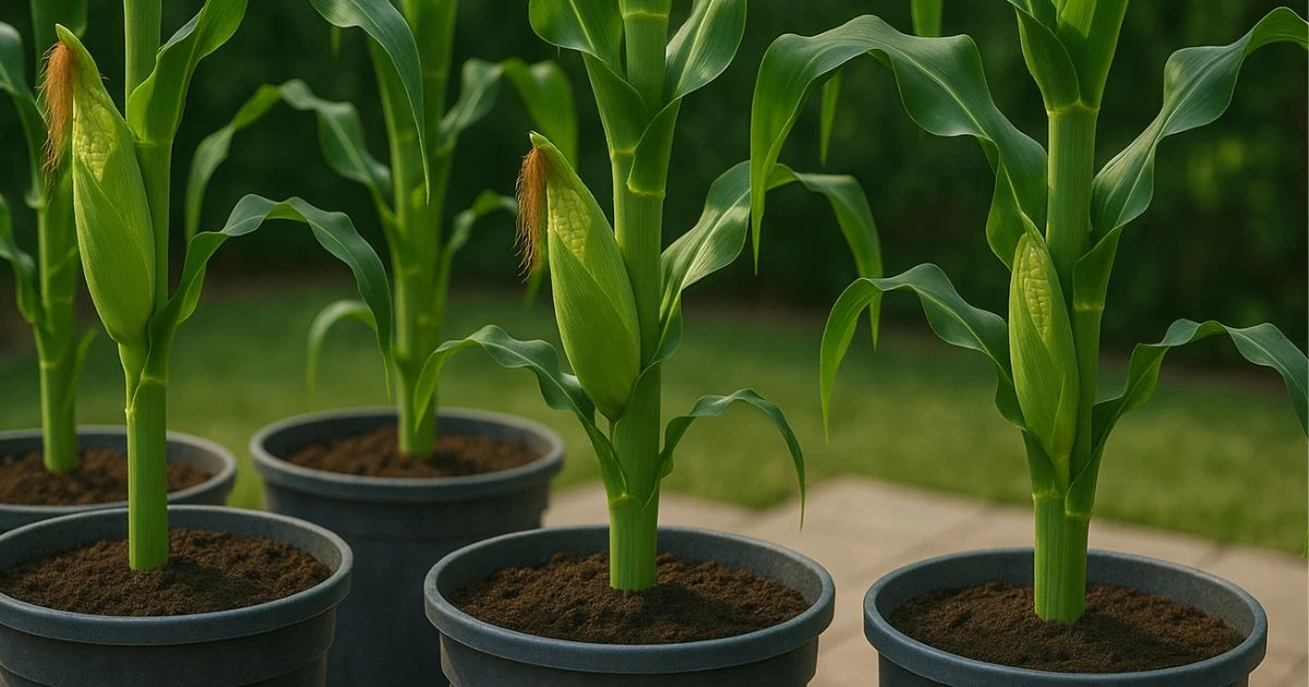 growing corn in containers