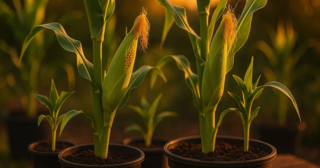 growing corn in containers