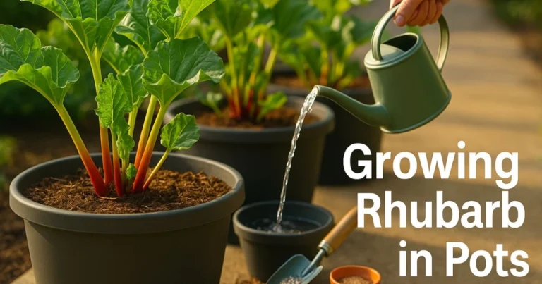 growing rhubarb in pots