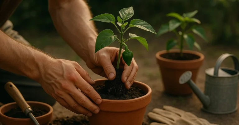 planting peppers in pots