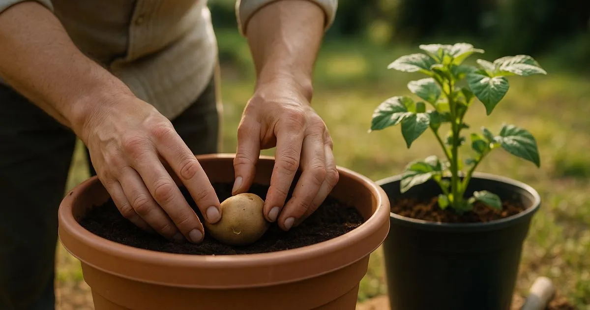 how do you grow potatoes in a pot