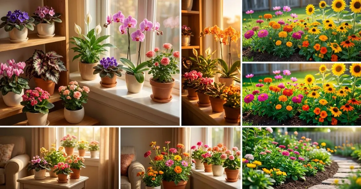 Flowers easy to grow displayed in a vibrant garden bed with beginner-friendly blooms.