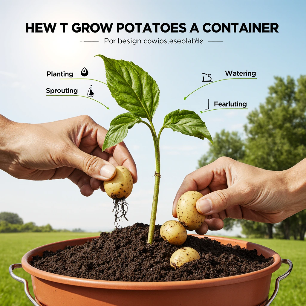how to grow potatoes in a container